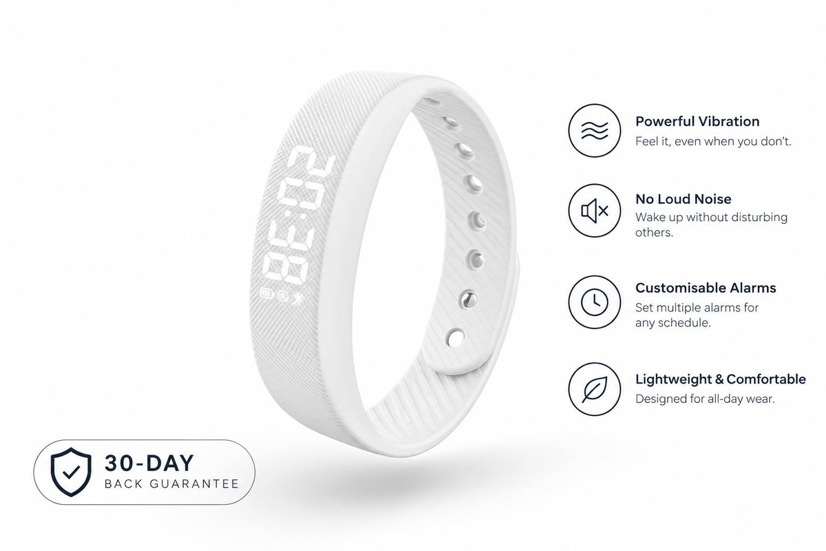 WakeBand™ — Smart Vibrating Alarm Wristband