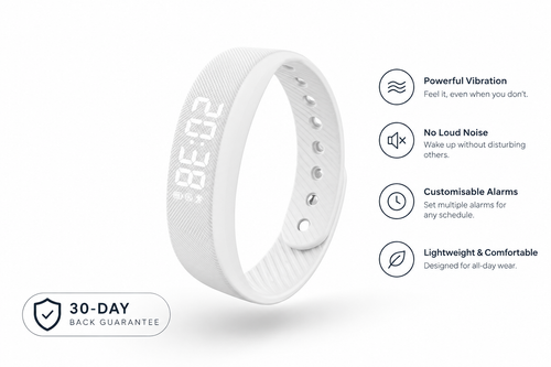 WakeBand™ — Smart Vibrating Alarm Wristband