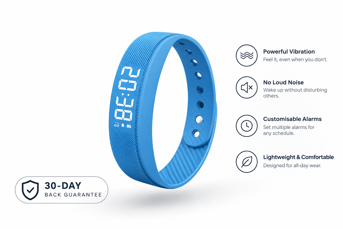 WakeBand™ — Smart Vibrating Alarm Wristband