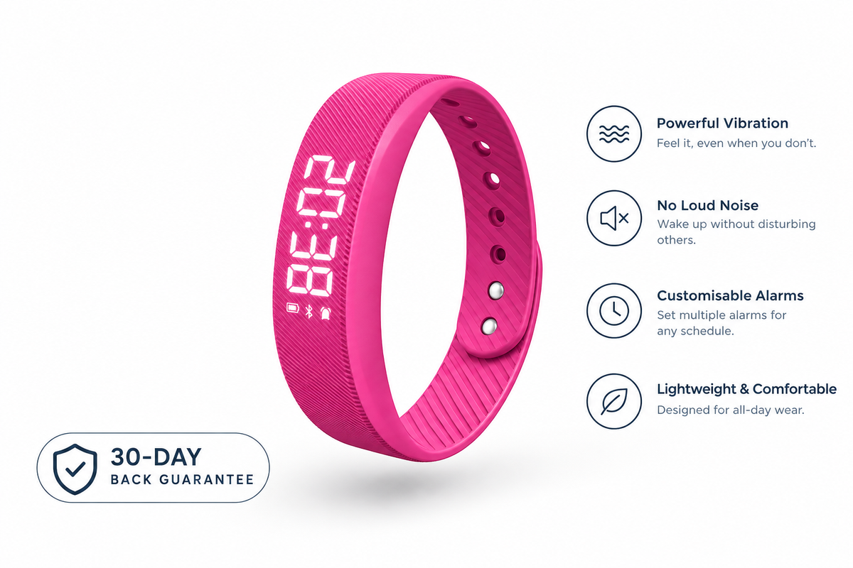 WakeBand™ — Smart Vibrating Alarm Wristband