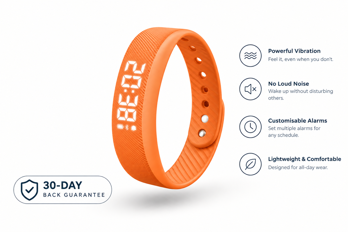 WakeBand™ — Smart Vibrating Alarm Wristband
