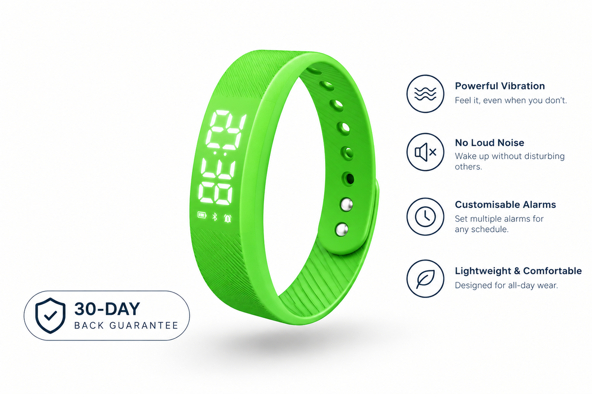 WakeBand™ — Smart Vibrating Alarm Wristband